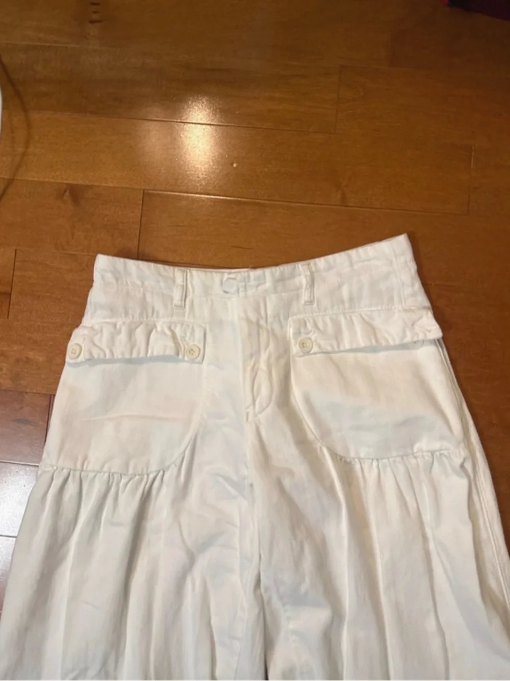 Free People White Balloon Pants